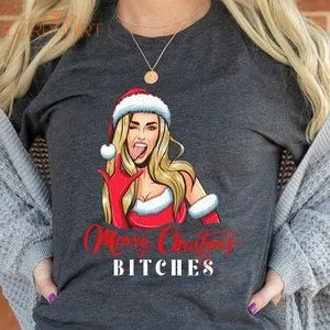 Merry Christmas Bitches Tees Bitches Christmas Shirts Women