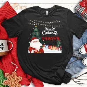 Merry Christmas Lawyer T-shirt Christmas T-shirt Women's