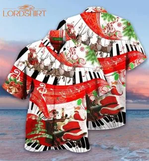 Merry Christmas Piano Hawaiian Shirt