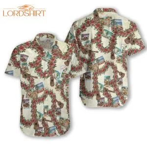 Merry Christmas Santa Claus Brown Hawaiian Shirt