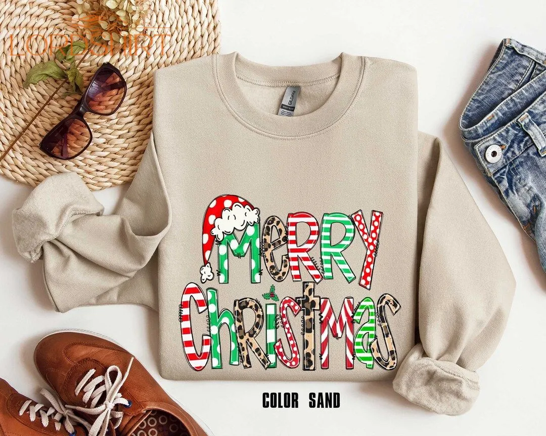 Merry Christmas T-shirt Merry Christmas Sweatshirt Leopard