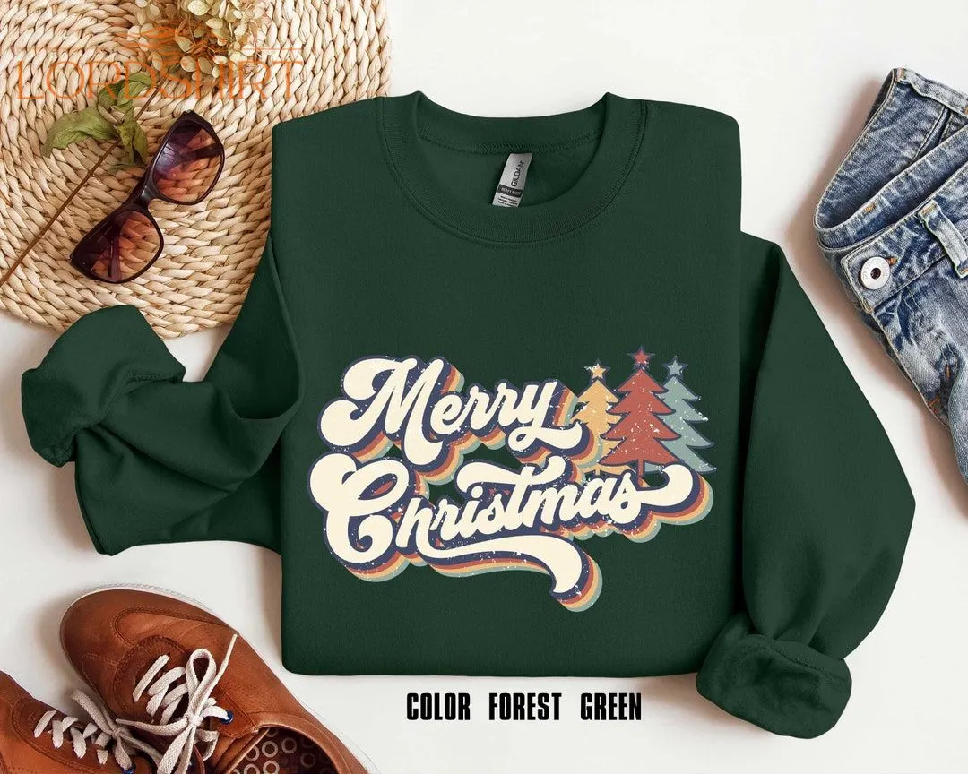 Merry Christmas T-shirt Merry Christmas Sweatshirt Retro