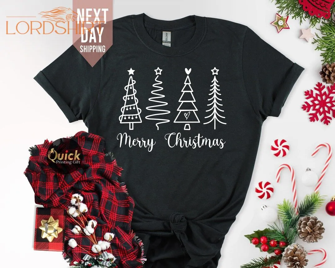 Merry Christmas Tree Shirt Funny Gift For Men Women Kids