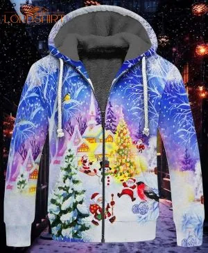 Merry Christmas Zip Hoodie All Over Print