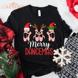 Merry Dancemas Shirt Ballet Dancer T-shirt Ballerina