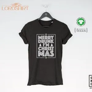 Merry Drunk I'm Christmas T-shirt Tee Christmas T-shirts