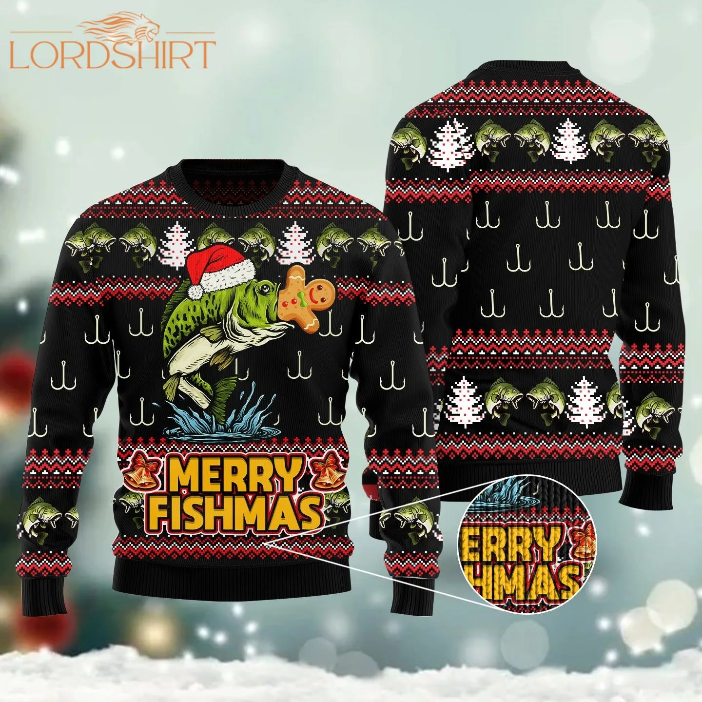 Merry Fishmas Ugly Christmas Sweater