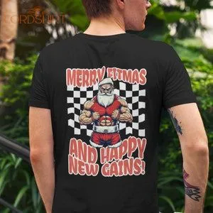 Merry Fitmas T-shirt Christmas T-shirt Fitness T-shirt Gift