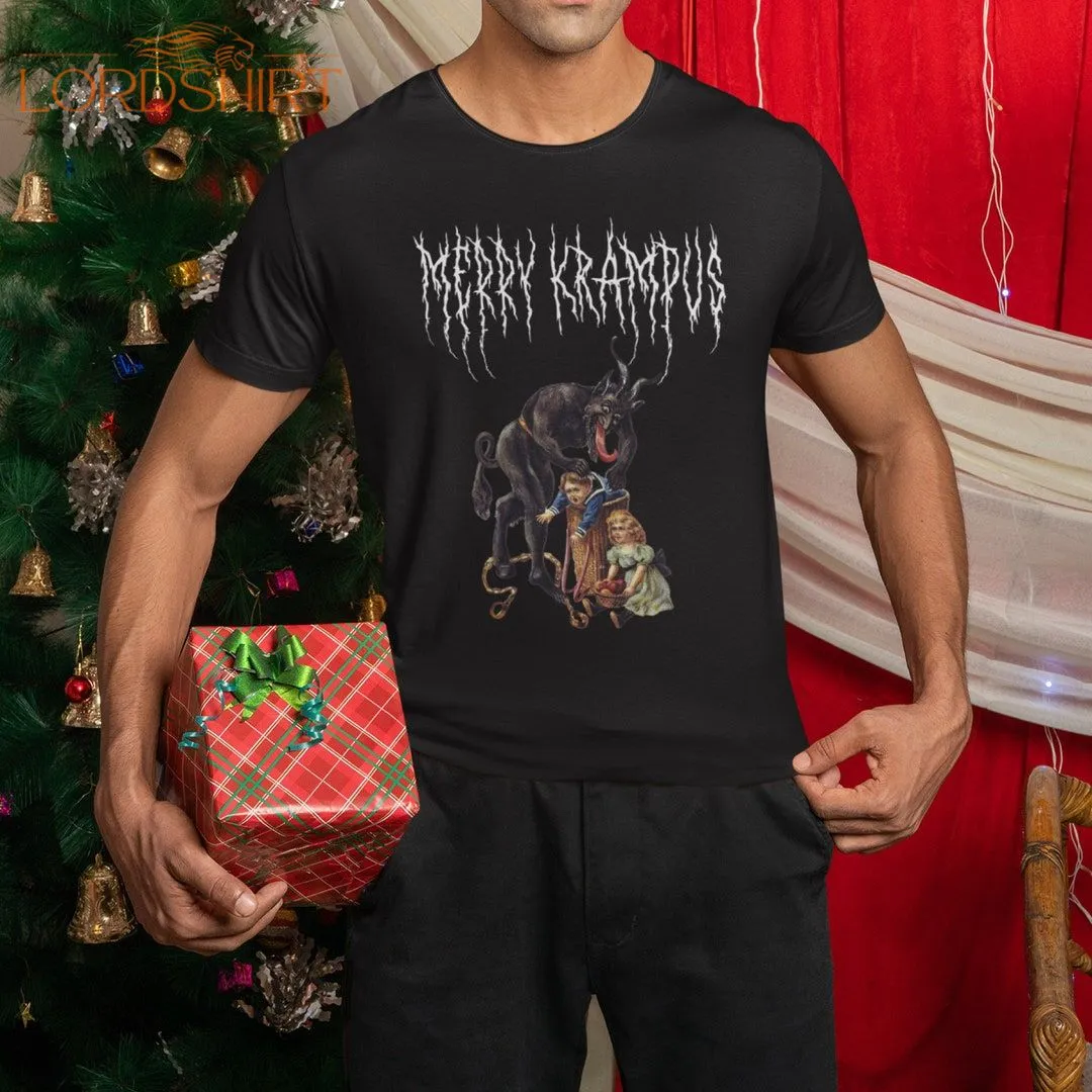 Merry Krampus Death Metal Tshirt / Gift For Heavy Metal Fan/