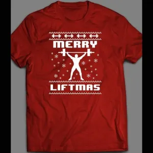 Merry Liftmas Christmas Gym Fitness Shirt