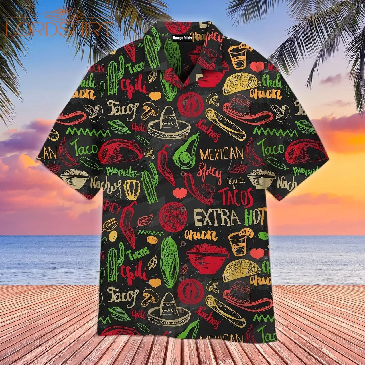 Mexican Food Seamless Happy Cinco De Mayo Aloha Hawaiian Shirt