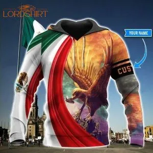 Mexico Eagle Flag Cool Custom Name 3d All Over Print