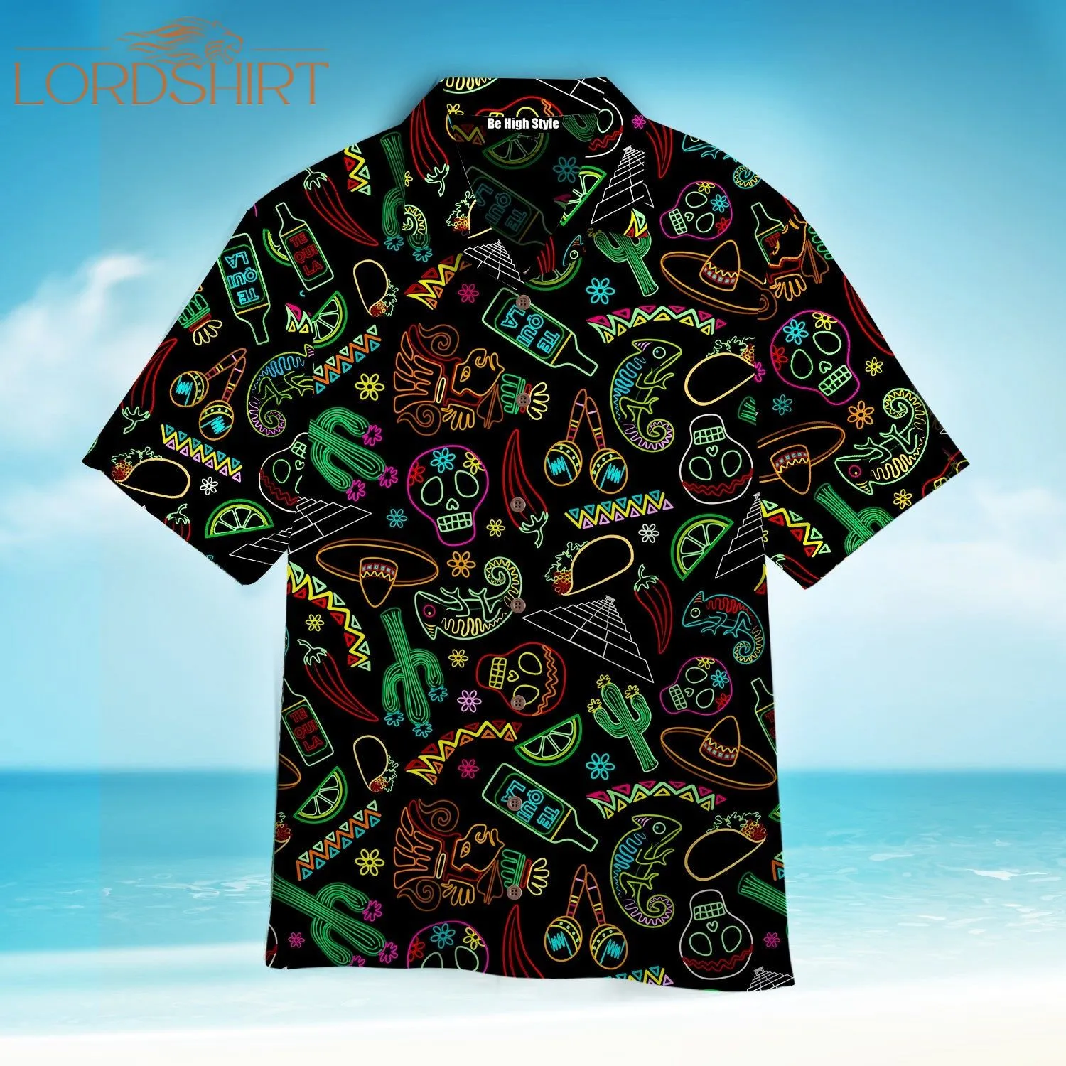 Mexico Neon Fiesta Cinco De Mayo Hawaiian Shirt