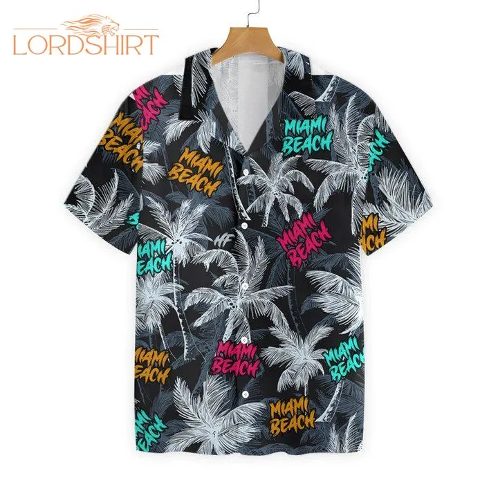 Miami Beach Coconut Tree Hawaiian Shirt