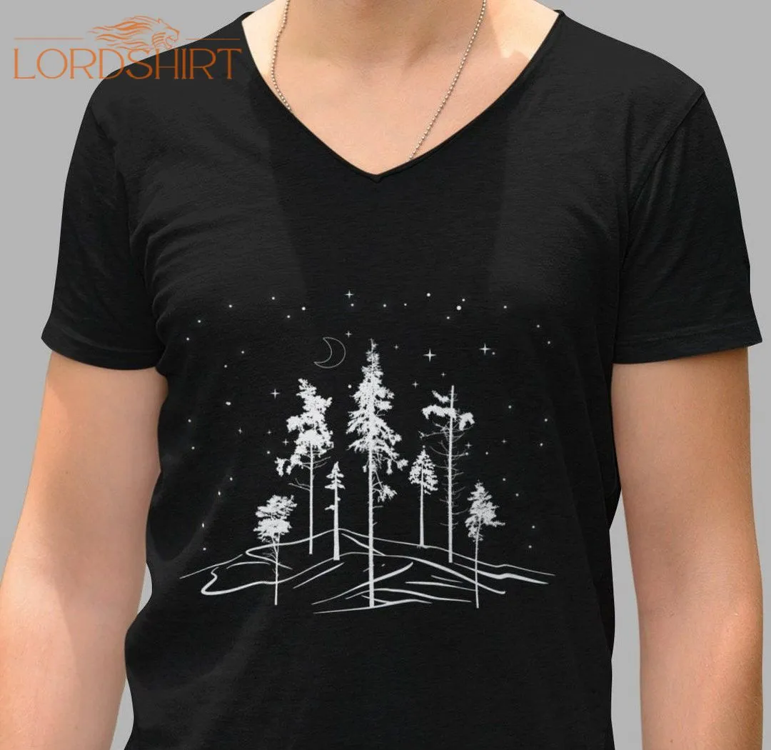 Midnight Pines / V-neck / Short Sleeve T-shirt