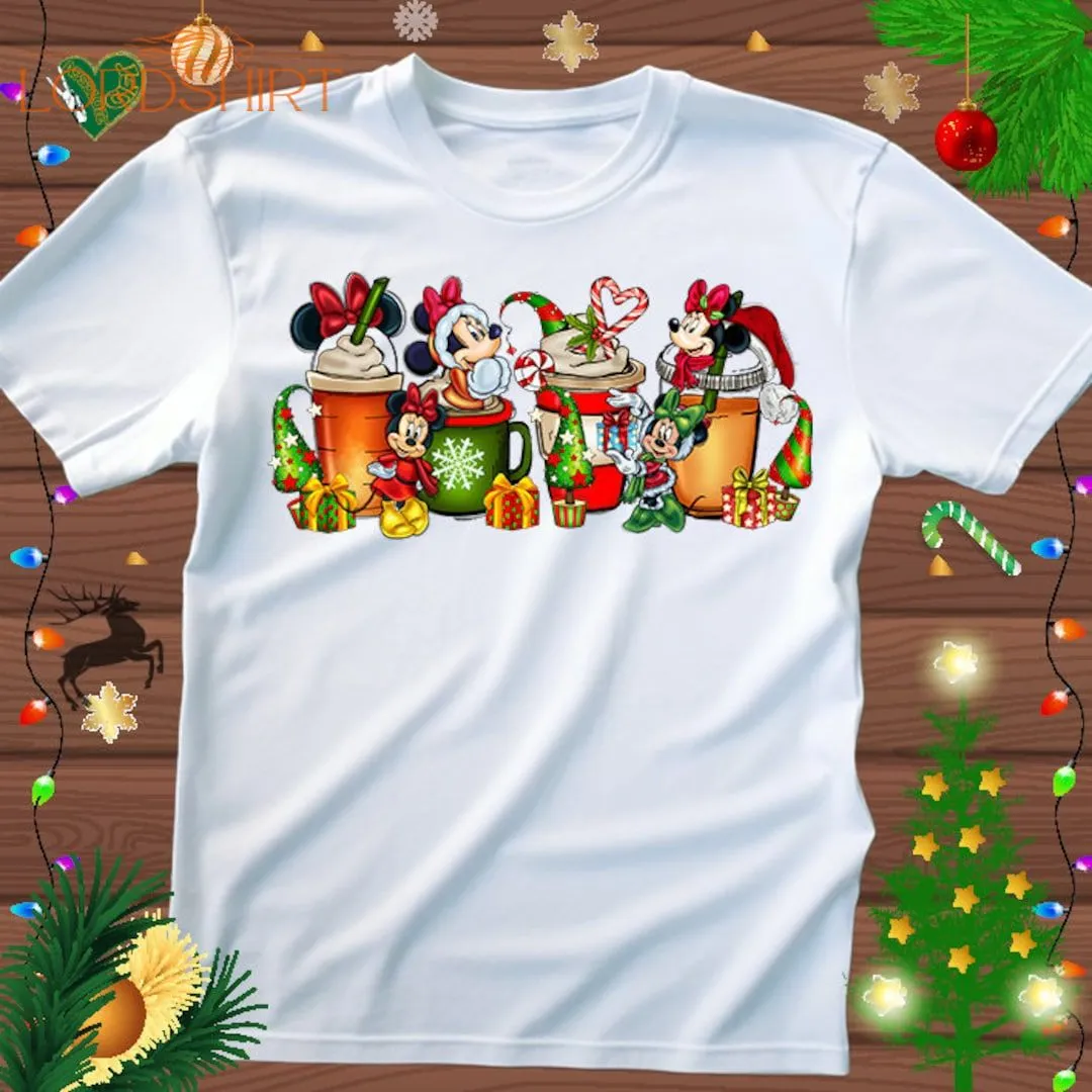 Minnie Mouse Christmas Tshirt Minnie Coffee Lover Shirt