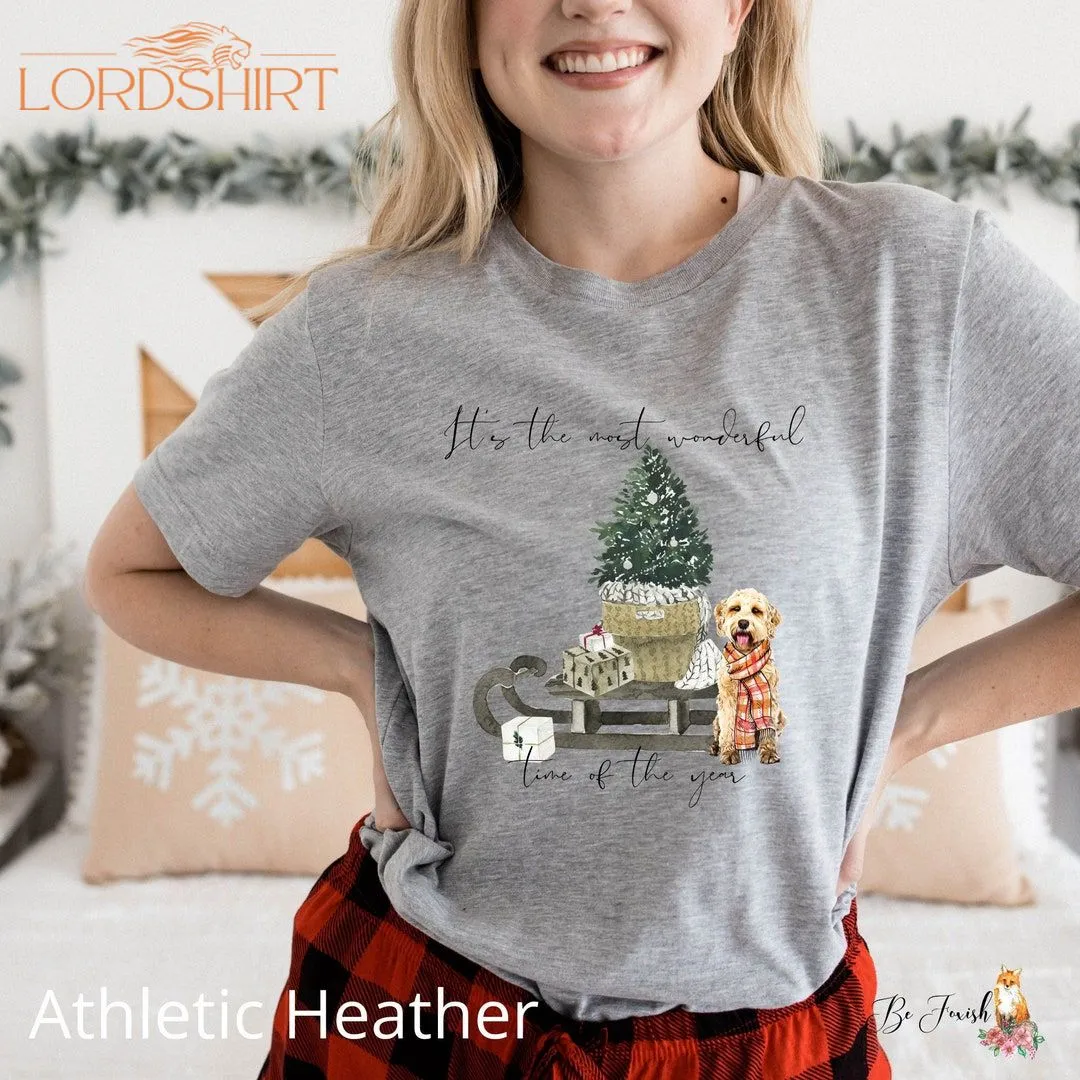 Most Wonderful Time Of The Year Golden Doodle Christmas Shirt