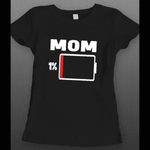 Mother's Day Mom Low On Battery Funny Ladies Shirt