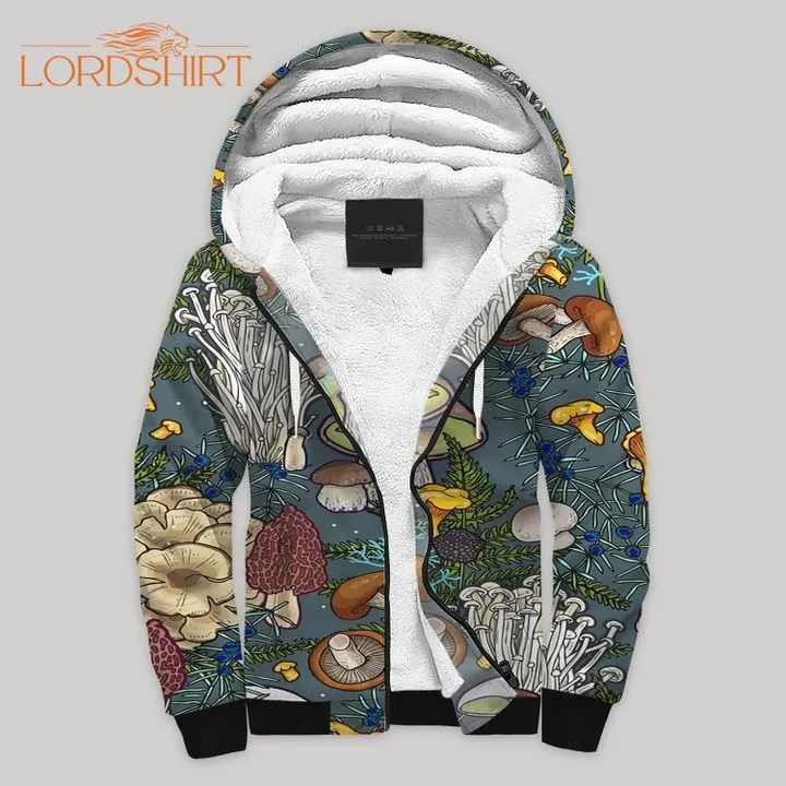 Mushroom Blanket Fleece Zip Hoodie All Over Print