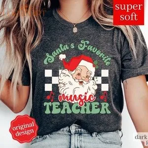 Music Teacher Christmas Shirt Music Teacher Shirt Music