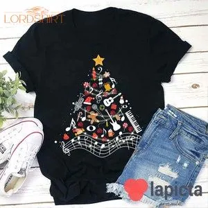 Musical Christmas Tree Teacher T-shirt Musical Shirt