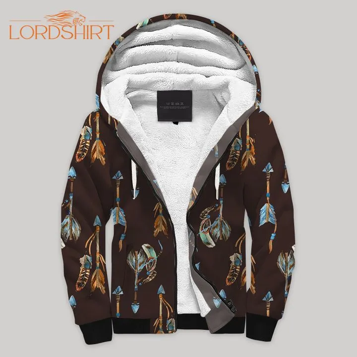 Native American Fleece Zip Hoodie All Over Print