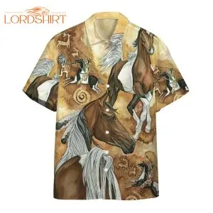 Native Horse Vintage Hawaiian Shirt