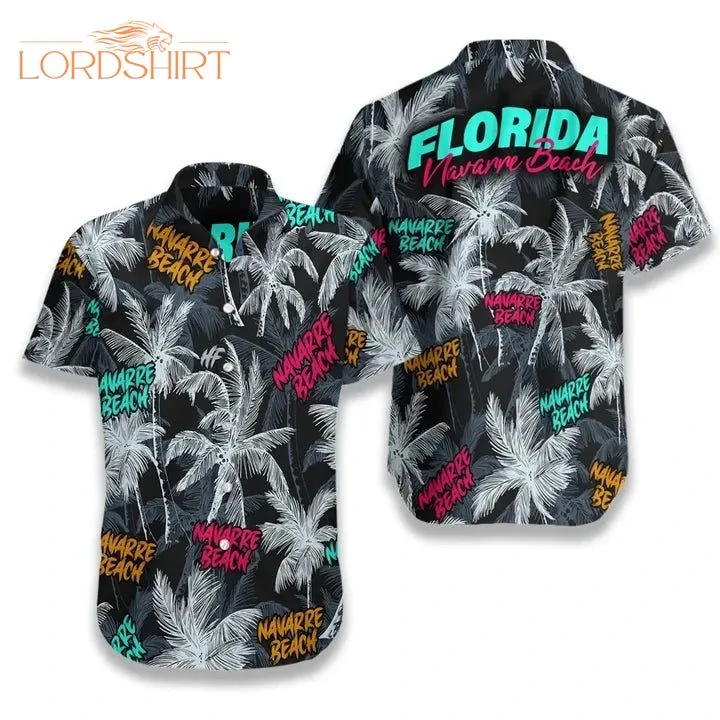 Navarre Beach Coconut Tree Hawaiian Shirt