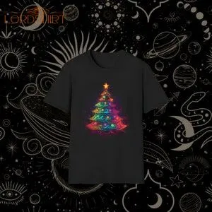 Neon Christmas T-shirt Xmas T-shirt Cute Christmas Tree