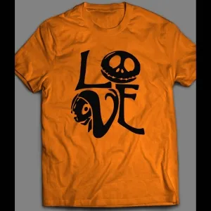 Nightmare Before Christmas Love Custom Oldskool Character Rare Art Halloween Shirt