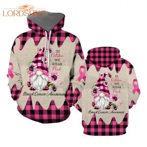 October I Wear Pink Gnome Breast Cancer Awareness 3d All Over Print