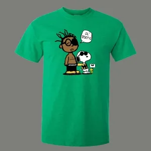 Odb Ol Dirty And Peanuts Cartoon Artwork Rare Design Quality Shirt**full Front**