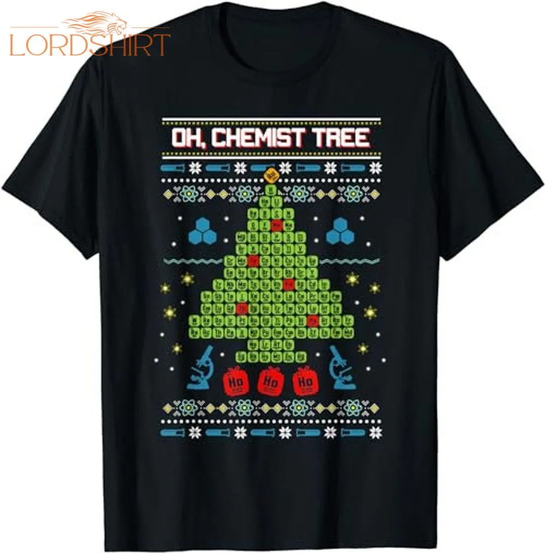 Oh Chemist Tree Chemistry Tree Christmas Science T-shirt