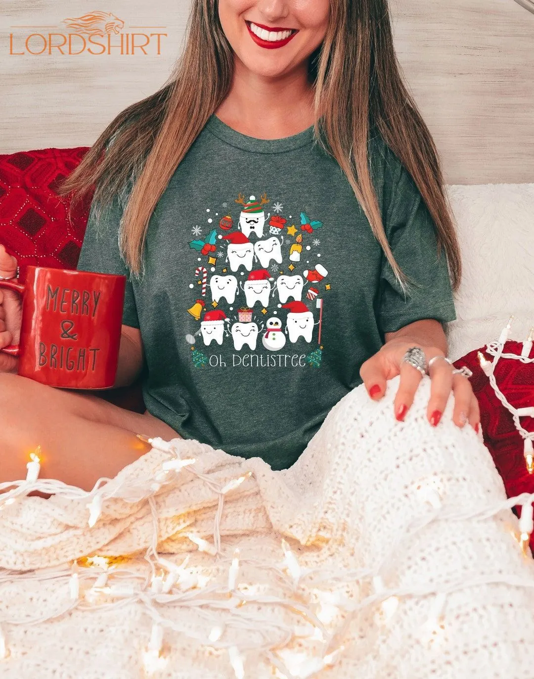 Oh Dentistree Tooth Tree Shirt Christmas Tooth T-shirt