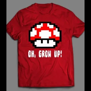 Oh Grow Up, Level Up 8-bit Mushrooms Shirt