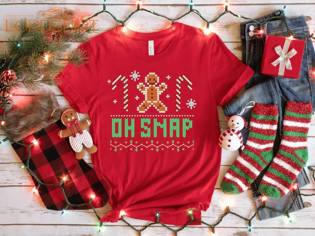 Oh Snap Christmas T-shirt Christmas Gingerbread Shirt Cute