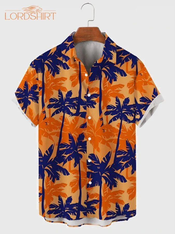 Orange Coconut Vintage Beach Tropical Hawaiian Shirt