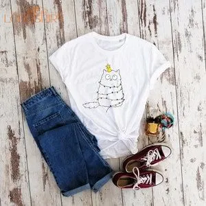 Organic Cotton Christmas Tree T-shirt Gift Shirt Unisex