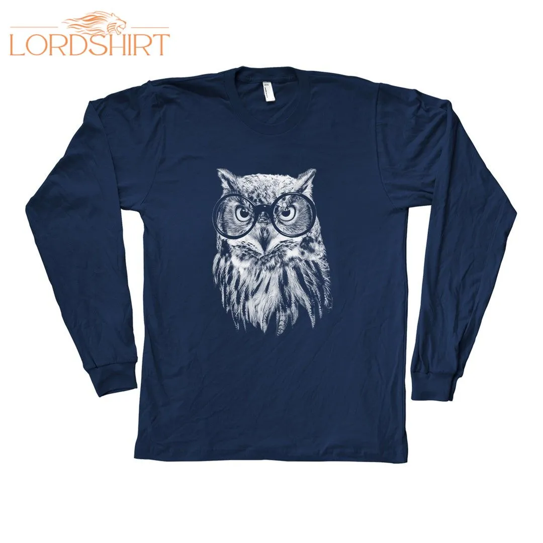 Owl Shirt Owl Long Sleeve Tshirt Animal Shirt Fathers Day