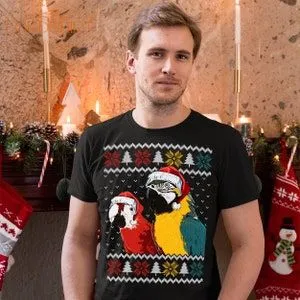 Parrot Christmas Tshirt Parrot Tshirt Mens Womens Kids