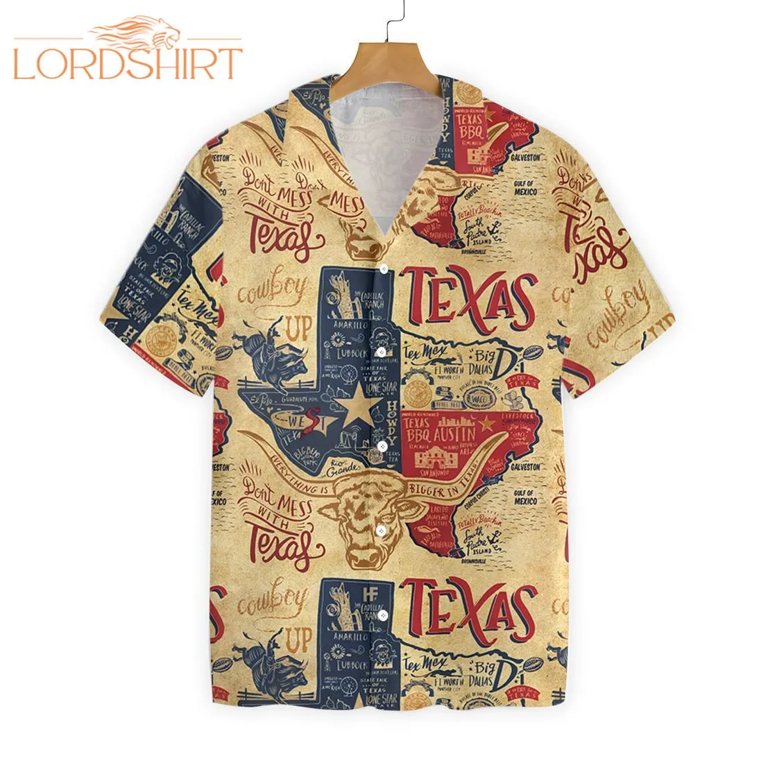 Patriotic Texas Hawaiian Shirt