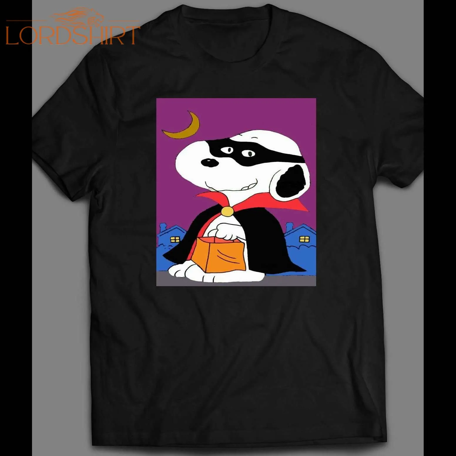 Peanut's Snoopy Halloween Oldskool Character Rare Art Shirt