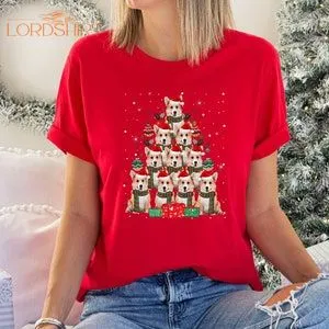 Pembroke Welsh Corgi Christmas Dog Themed Women's Tshirt