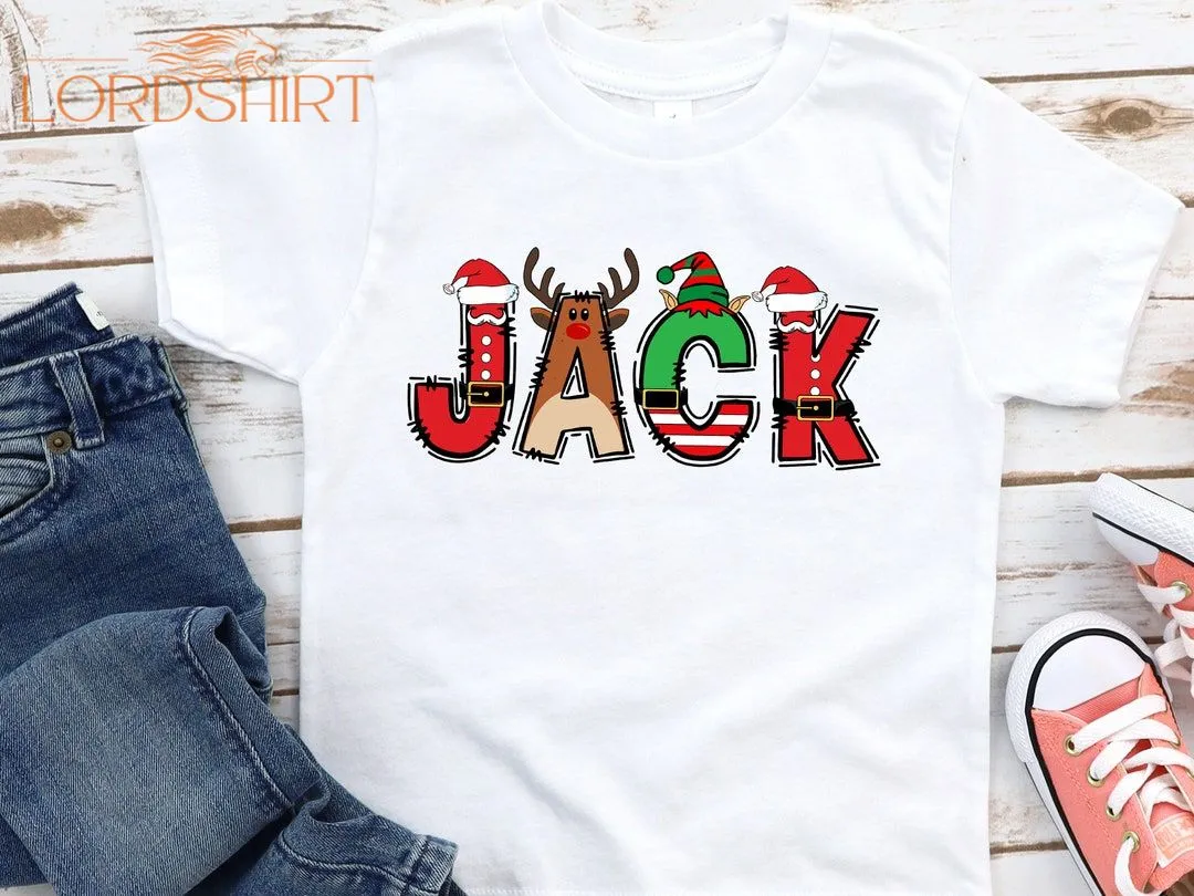 Personalized Christmas Name Shirt For Kids Custom Baby