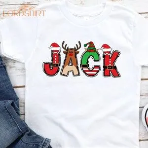 Personalized Christmas Name Shirt For Kids Custom Baby