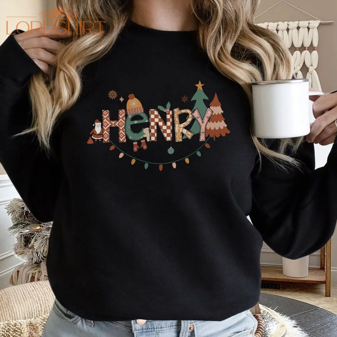 Personalized Christmas Name Sweatshirt Custom Name Christmas