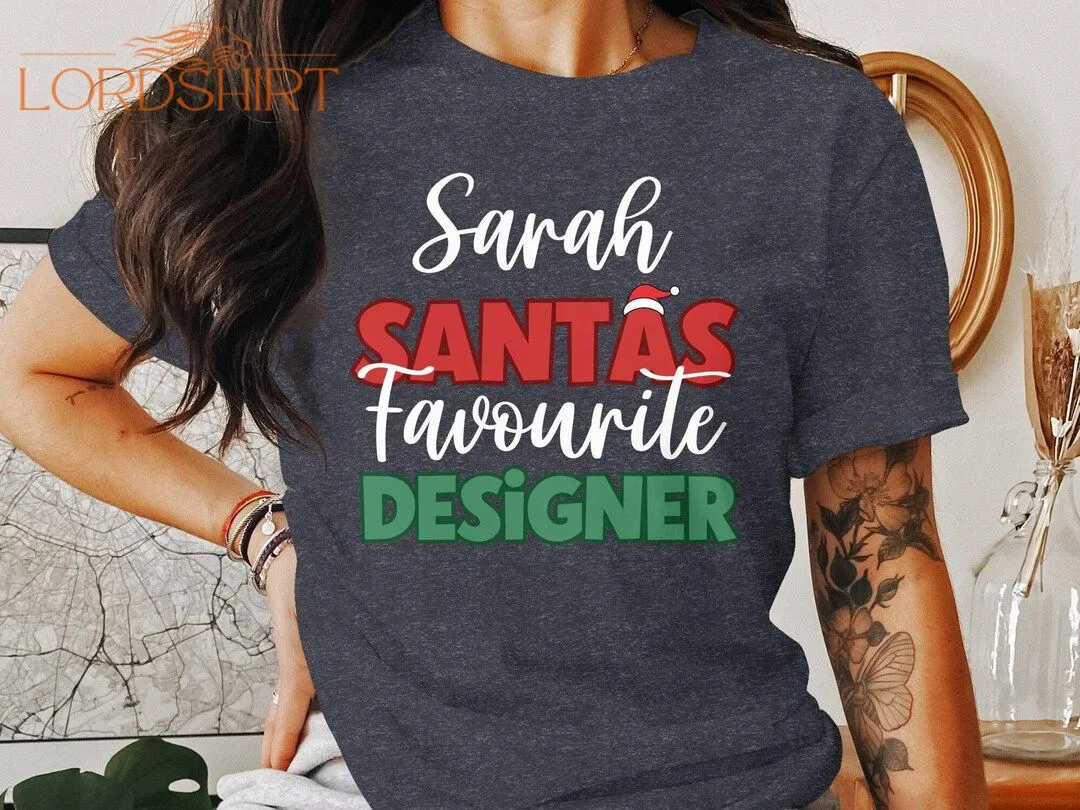 Personalized Designer Christmas Tshirt Custom Name Shirt