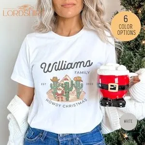 Personalized Western Family Christmas Shirtscustom Family