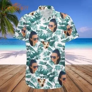 Pet Face And Women Custom Photo Hawaiian Shirt