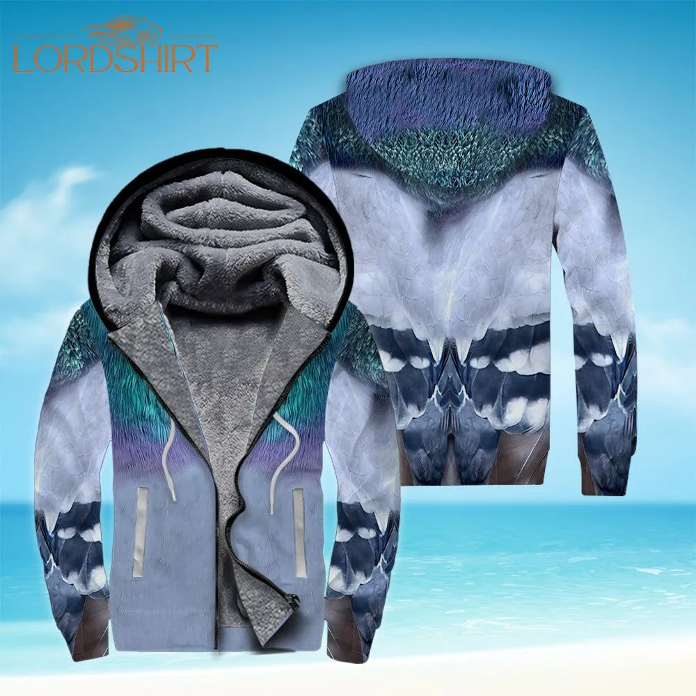 Pigeon Fleece Zip Hoodie All Over Print